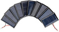 10Pcs 5V 30mA Mini Solar Panels for Mini Solar Cells DIY Electric Toy Materials Photovoltaic Cells Solar DIY System Kits 2.08"x1.18"(5V 30mA 53mmx30mm)