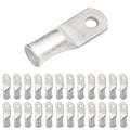 SELTERM 25pcs 4 AWG #10 Stud Marine Grade Tinned Copper Battery Cable Lugs, 4 Guage Ring Terminals, UL Wire Lugs Electrical Battery Cable Ends, Tinned Copper Lugs Battery Terminal Connectors