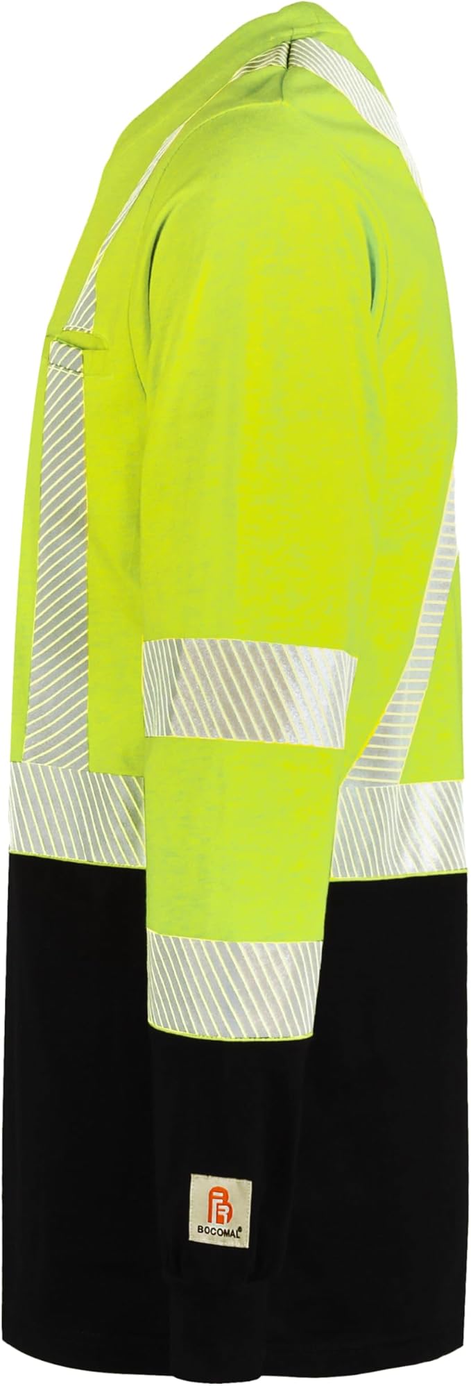 BOCOMAL FR Hi-Vis Shirts 6oz Lightweight High Visibility Reflective Flame Resistant/Fire Retardant Shirt Men's Safety Shirts