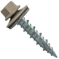 Metal Roofing Screws: (250) 10 x 1 Surrey Beige Hex Head Sheet Metal Roof Screw. Self Starting Metal to Wood siding Screws. EPDM Washer. Colored Head