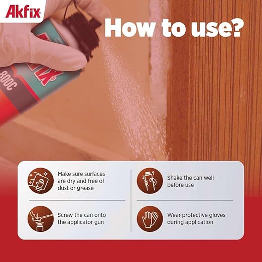 Akfix 800C Insulation Spray Foam Gun Cleaner - Great Sealant Remover, Dissolves Spray Polyurethane Foam | 1 Pack, 16.9 oz. | Foam Gun NOT Included