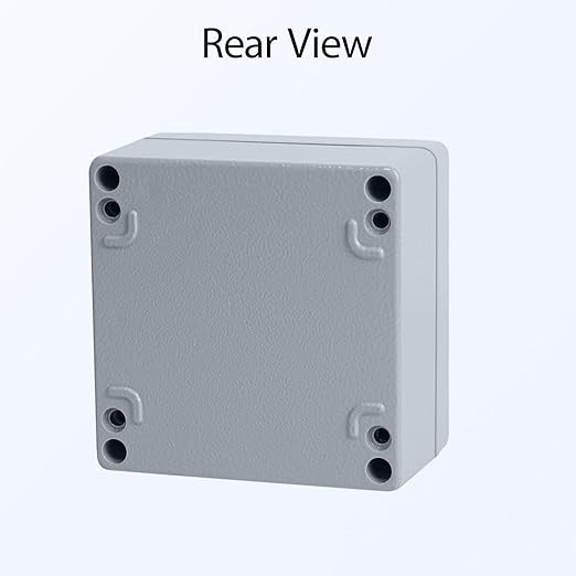 LeMotech Junction Box, Aluminum Alloy Metal Electrical Box, IP67 Waterproof Dustproof Project Box, Outdoor Universal Enclosure, Grey 3.9x3.9x2.3in (100x100x60mm)