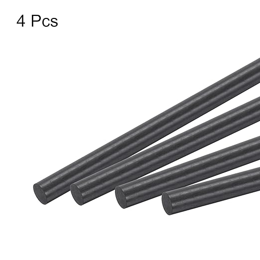 MECCANIXITY Carbon Fiber Rod, 8mm x 100mm Carbon Rod Bar for RC Plane DIY Craft Kite Wing Tube Quadcopter Arm Repair Pack of 4