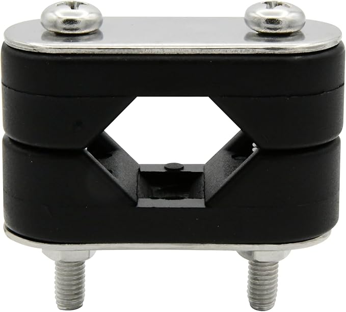 Vinland Marine Nylon Stainless Steel Boat Rail Mount Brackets, Fit 7/8" 1" Tube, Pontoon Rail Mount, Boat Grill Mounting Cleat