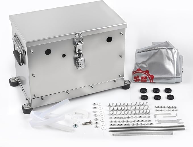 Aluminum Battery Box Relocation Kit Universal RV/Trailer Battery Box Outdoor With Waterproof Cover(Group 27)
