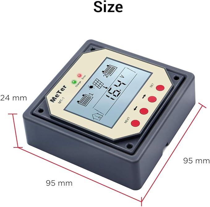 EPEVER MT-1 Remote Meter with LCD Display for Duo Battery Solar Panel Charge Controller