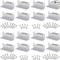 16 Units per Set Solar Panel Mounting Z Brackets, Solar Panel Mounting Brackets Lightweight Aluminum Corrosion-Free for RVs, Trailers, Boats, Yachts, Wall and Other Off Gird Roof