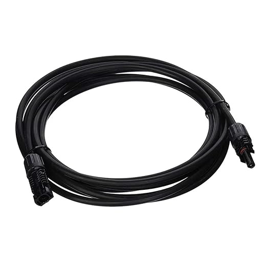 Renogy 15Ft 10AWG Solar Extension Cable with Female and Male connectors, 1 Piece, 15FT-10AWG, Black