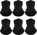 6 Pack Neck Gaiter, UV Protection Cooling Breathable Face Mask, Hiking Scarf for Men Women