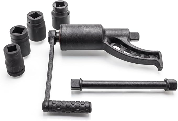 Werhoo 1:64 Torque Multiplier Wrench, 1 Inch Drive, Heavy Duty, 3,688 ft/lbs (4800 N/M) - Includes 4-Piece Cr-v Socket Set