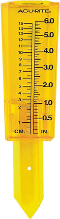 AcuRite 00840A1 Rain Gauge, Medium, Yellow