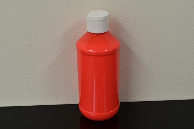 DirectGlow 8oz UV Blacklight Reactive Fluorescent Acrylic Paints (Red)