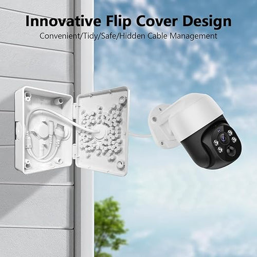 (Universal PTZ Camera Junction Box) Security Camera Bracket Outdoor, Plastic Waterproof Mount Bracket Hide Cable Junction Box, Only Compatible with PTZ Cameras (1 Pack)