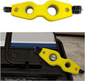 Car Battery Terminal Cleaning Brush, 4 in 1 Anti-Rust Auto Battery Cleaner with Steel Wire, Universal Vehicle Battery Terminals Machine Parts Cleaning Tool Accessories (Yellow)