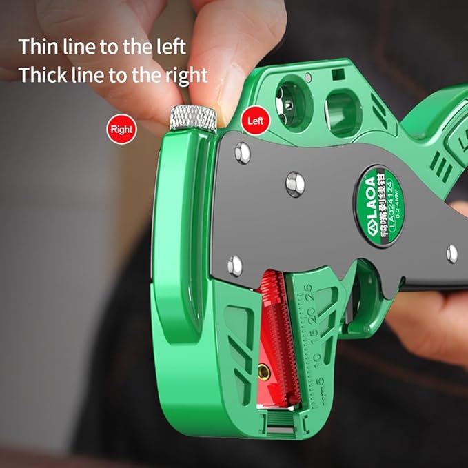 LAOA Automatic Wire Stripper Pliers - Adjustable Stripping Length & Tension, 4-in-1 Multi-Tool for Cutting, Stripping 0.2-4mm² Wires,Winding, Splitting | SK5 Blade