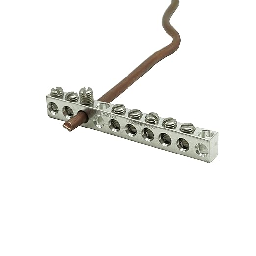 GOUNENGNAIL-UL Certified 8 Terminal Ground Bar Kit, Max Wire Dia 4AWG (2)