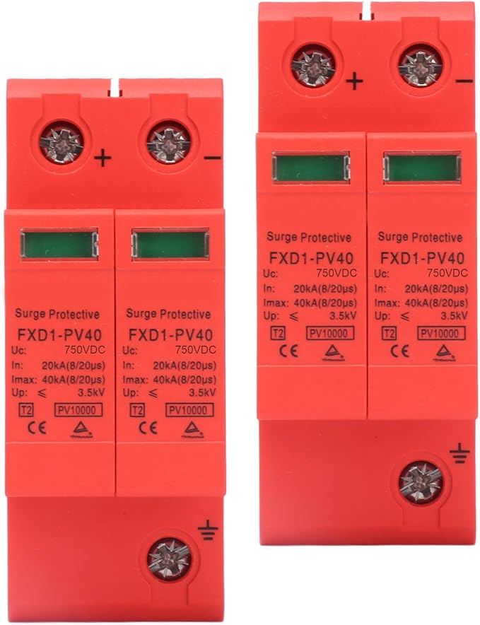 SPD Protective Devices DC Photovoltaic Arrester 2P 40KA FXD1 PV40 for Home Safety (DC 750V)