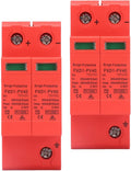 2Pcs Voltage DC Protector Solar,Arrester Device Rail Installation 2P Protective Device DC Photovoltaic Protector Lowvoltage Arrester (DC 750V)