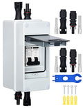 DIHOOL 60 Amp Solar Disconnect Switch, dc Circuit Breaker with Cover, Outdoor Miniature Circuit Breaker with din Rail Enclosure