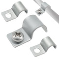 100 Pcs Heavy Duty Cable Wire Clips, 1/4 Inch Zinc Plated Steel Cord Clips for Secure Wall Mounting, Outdoor Wire Management, and Durable Pipe Fixing