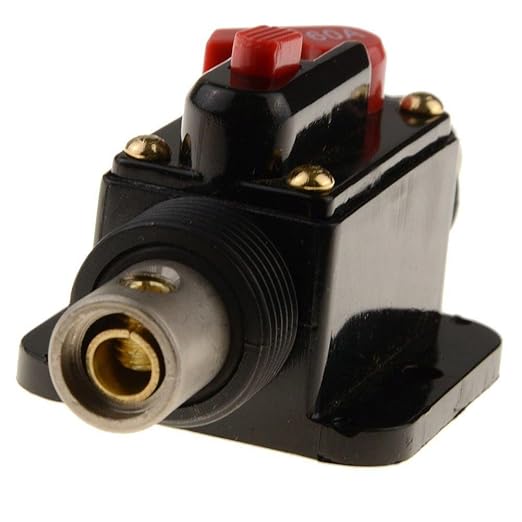40 Amps Audio Inline Circuit Breaker Reset Fuse, 12V-24V DC Manual Reset Inline Fuse Holder 40A for Car Marine Trolling Motors Audio, Stereo Switch and Solar Inverter System Protection