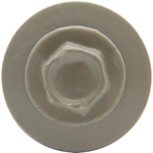 Metal ROOFING SCREWS: (250) 12 x 2" LIGHT STONE Hex ReGrip Sheet Metal Roof Screw. Sharp Point metal to wood siding screws. 5/8" EPDM washer