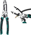 10-in-1 Wire Stripper Tool,Wire Strippers,Cable Cutters,CR-V Multifunctional Plier with Wire Stripper Crimper Side Cutter, Shearing,Screw Gripping Pliers for Electric Cable