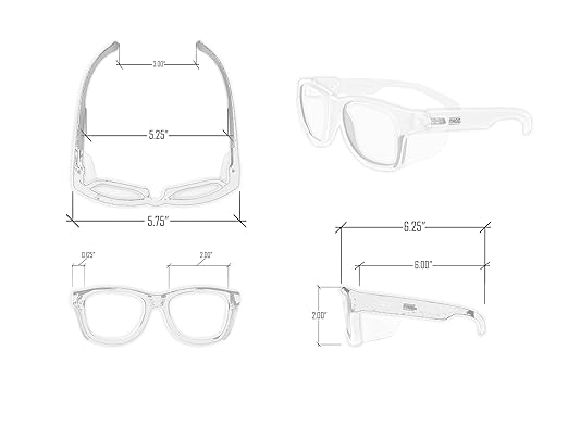 MAGID Y50 Safety Glasses, ANSI Z87.1, Anti-Fog UV Protection, Clear Lens, Side Shields, Clear Frame, 12 Pairs, Y50CLAFC