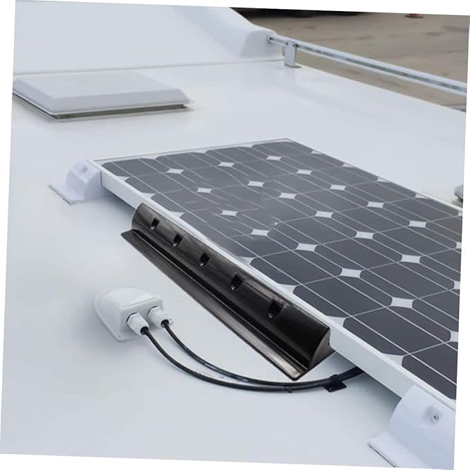 Homoyoyo Lar Panel Rack for Rv Boat 2pcs Waterproof Abs Solar Panel Bracket High Insulati