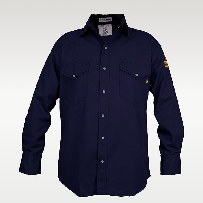 Just In Trend Flame Resistant Light Weight FR Shirt for Men - 88% Cotton, 12% Nylon, 7oz, NFPA 2112