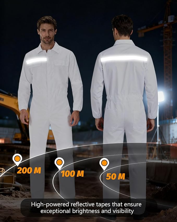 Mens Workwear Coveralls Work Mechanic Jumpsuits Long Sleeve Coverall Work Wear Multi Pockets