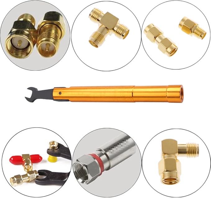 ThreeH Torque Wrench for SMA 8mm RF Connector 1Nm High Accuarcy Electrommunication Coax Adapter Convertor Microwave Measurements