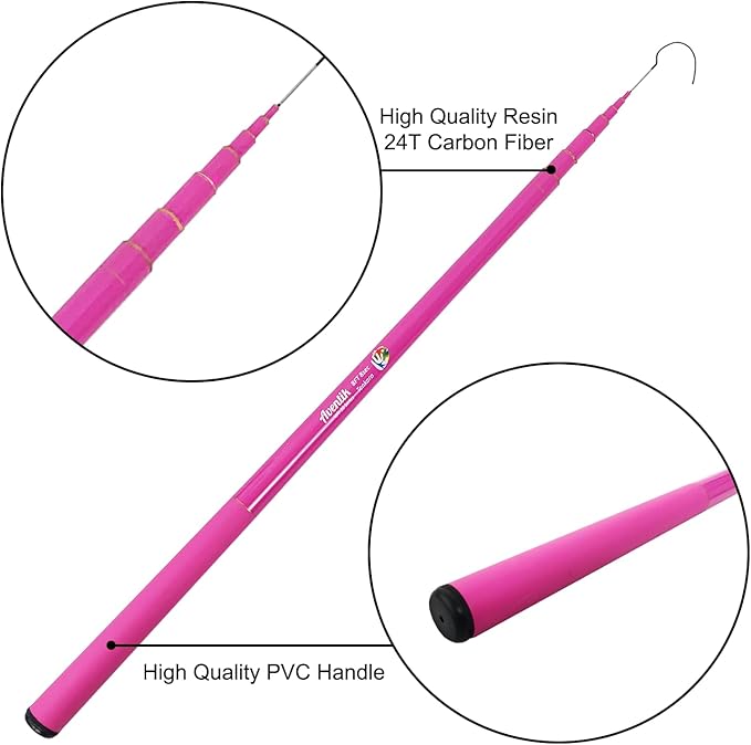 Aventik FreshStart Tenkara Rod in 7ft/8ft, Complete Beginner Tenkara Rod Kit, 24T Carbon Fiber, Easy to Cast Flexible Durable Lightweight and Compact
