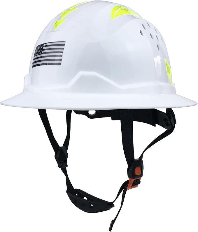Hard Hat Full Brim Hardhats Safety Helmet Hydro Dipping HDPE ANSI Type Ⅰ Class C Certified ANSI Z89.1 Construction Work Industrial Vented
