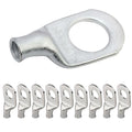 SELTERM 10pcs 8 AWG-1/2" Stud Tinned Copper Wire Lugs, Heavy Duty Battery Cable Ends,8 Gauge Ring Terminals, UL Battery Lugs Marine Grade Copper Eyelets Electrical Battery Terminal Connectors