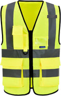 X Small High visibility vest,Reflective Safety Vest Workwear 7 Pockets Hi Vis Durable Vest