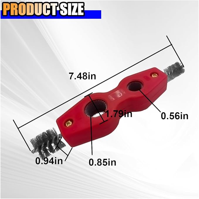 4 in 1 Car Battery Terminal Cleaner, Car Battery Post Cleaner, Anti-Rust Car Battery Terminals Machine Parts Cleaning Brush, Universal Car Cleaning Tool Accessories (Red, 1PC)