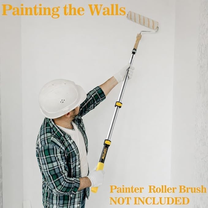 1.5-3ft Compact Paint Extension Pole - Perfect for Indoor Touch-ups & Window Cleaning - Lightweight Aluminum with Universal Thread - Quick Setup for Small Projects