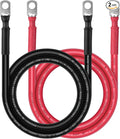Battery Cable - iGreely 4 AWG 4 Gauge Wire Made with OFC Copper PV Wire Battery Power Inverter Cables with 5/16" Lugs Terminals for Solar Panel Automotive Motorcycle RV Marine 3ft/90cm