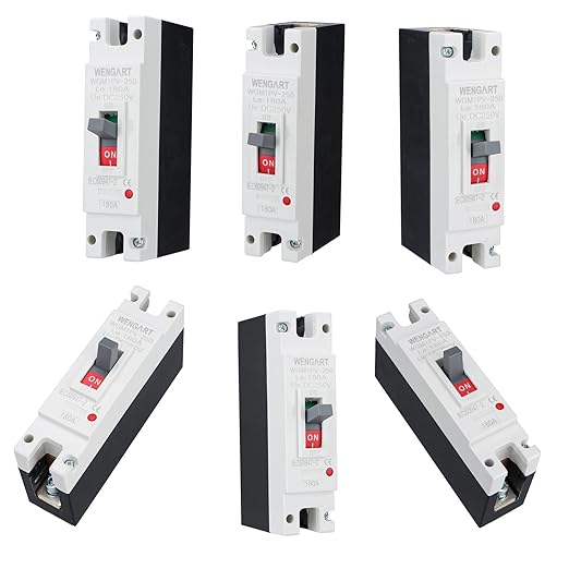 Wengart 180 Amp DC MCCB Circuit Breaker, 250V 1-Pole Molded Case Breaker for High-Power Solar Inverters, Battery Bank & EV Charging Station, Industrial Grade DC Protector, WGM1PV-250