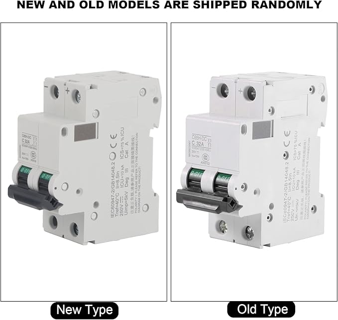 DC Miniature Circuit Breaker, 250V DC 2P Low Voltage Air Circuit Breaker Solar Energy Switch (32A)