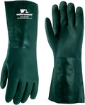 Wells Lamont Heavy Duty 14” PVC Coated Work Gloves | Chemical & Liquid Resistant, Cotton Lined | Men's Large (167L)