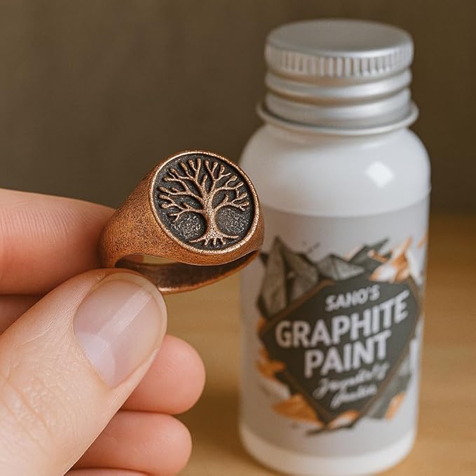 Saho's Graphite Conductive Paint for Electroforming and Electroplating, Graphite Paint 1oz/30ml