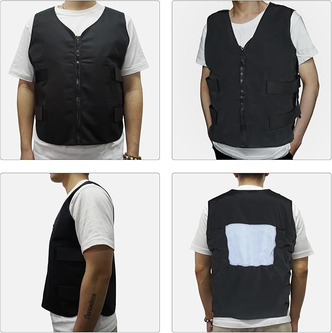 MR.ICE Cooling Vest for Men & Women - Adjustable Ice Vest for Motorcycle, Workers, Sports, Outdoor, Heat Relief