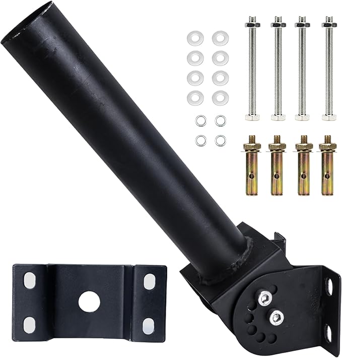 Mounting Brackets Extension Arm for Outdoor Light Fixtures, 9,5" Light Fixture Bracket Pole for Solar Street Lights, Corrosion Resistant Materials Adaptor for Outdoor Flood Light,Parking Lot Lights