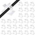 Viaky Self Adhesive Cable Clips, Wire Organize Cables Wire Management Clamps Outdoors Tie Holder Work for Cable Width 0.4''-Computer, Electrical Charging(Translucent, 30pcs)