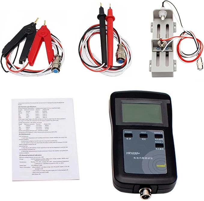 4 Line YR1035 Battery Internal Resistance Test Meter High Precision Battery Voltage Tester Digital Battery Analyzer (Set D)