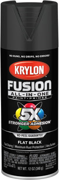 Krylon Fusion All-In-One Adhesive Spray Paint for Indoor/Outdoor Use, 12 oz, Black