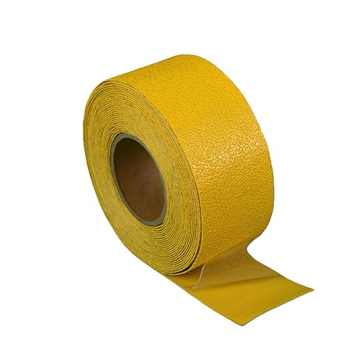 Reflective Pavement Marking Tape Slip-Resistant and Durable, Heavy-Duty Rubber Base for Outdoor Applications, Perfect for Driveways, Walkways, and Parking Areas (Yellow, 4 Inch X 36 Feet)