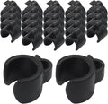 20pcs Microphone Stand Cable Clips, Cable Clamp Boom Pole Wire Clips Cord Clips, Securing Clip Mic Clip for Musicians/Audio Professionals(20mm)